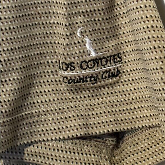 Izod International Tour Men's Tan and Brown Short Sleeve Golf Polo Size Large - Picture 4 of 10